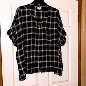 Old navy short sleeve flannel